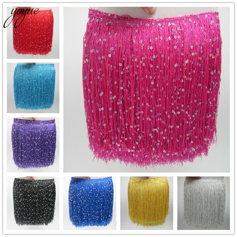 Beaded Trim Fringe - YOYUE 1 หลา 20 ซม.ยาวโพลีเอสเตอร์พู่ Fringe