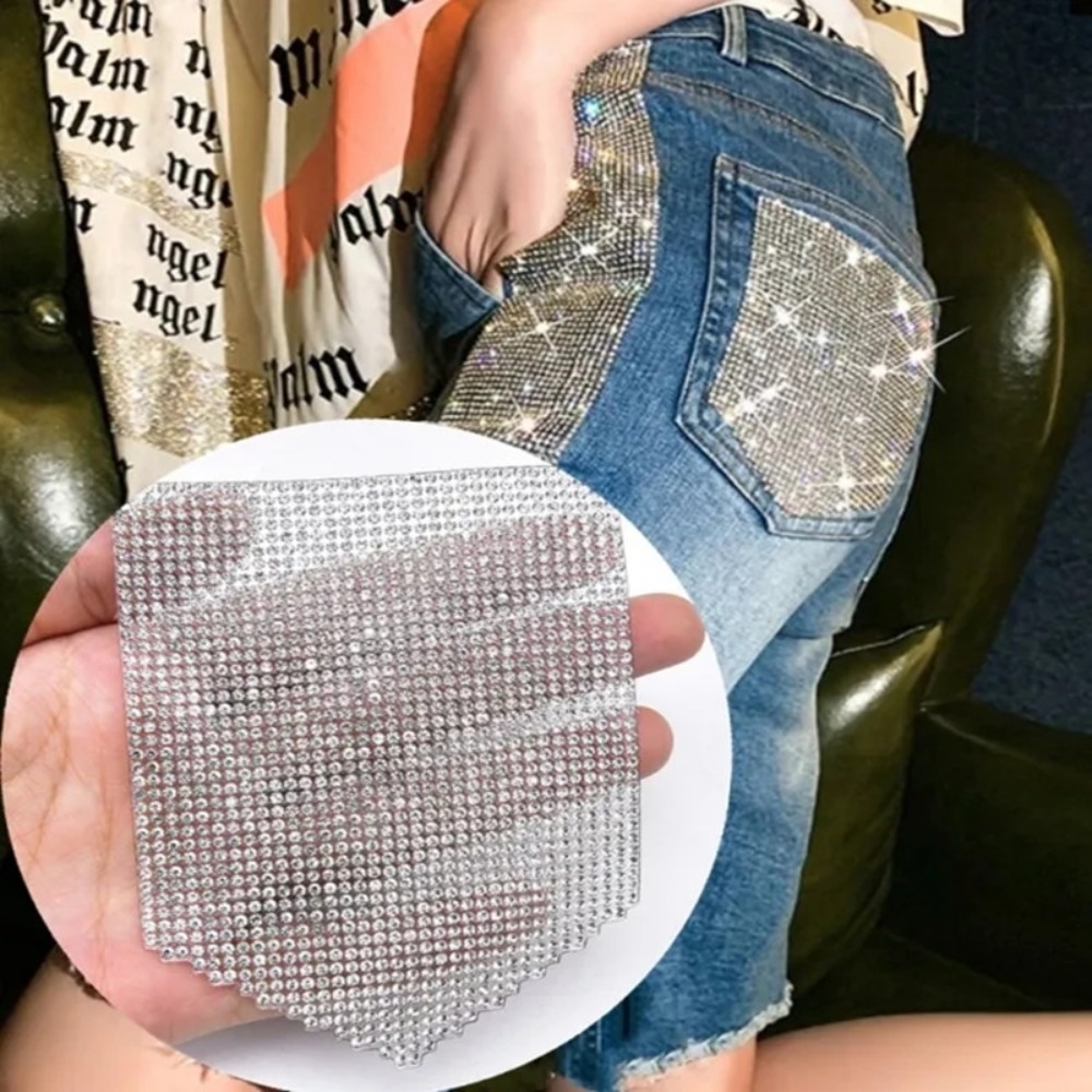 Hotfix Rhinestone Sheet - Luxury Rhinestone แพทช์ Jean Applique เสื้อผ้าพิมพ์