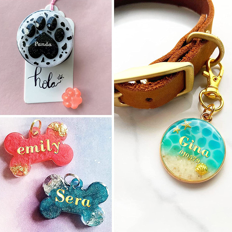 Craft Embellishment - ตัวอักษรโลหะตกแต่ง 2 ชิ้น สีทองและสีเงิน สำหรับงานประดิษฐ์แม่พิมพ์ซิลิโคน DIY