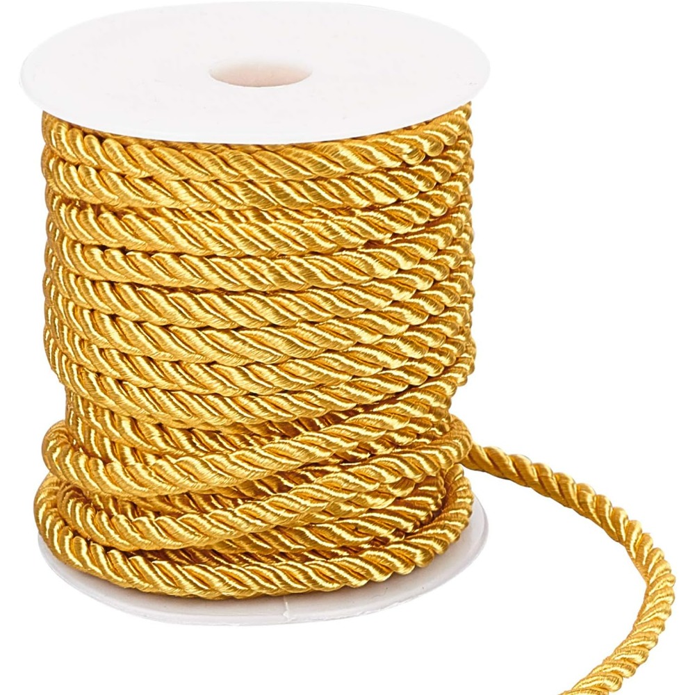 1 ม้วน 59 ฟุตสายไฟทอง 5 มม.เชื - Cord Trim Twisted บทวิจารณ์และราคา
