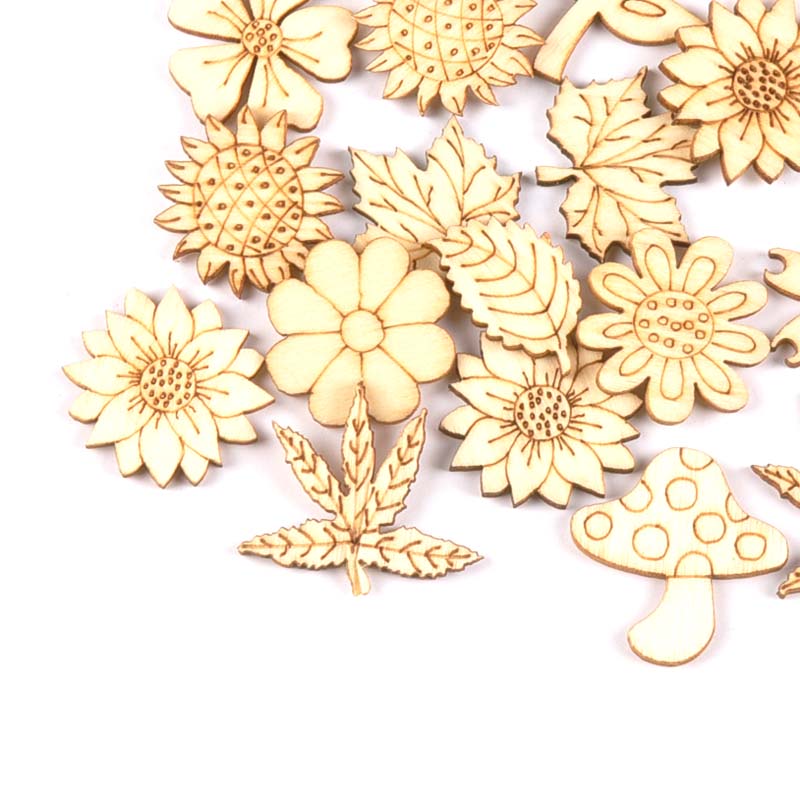 30ชิ้น25-30มิลลิเมตรไม้เครื่อง - Craft Embellishment บทวิจารณ์และราคา