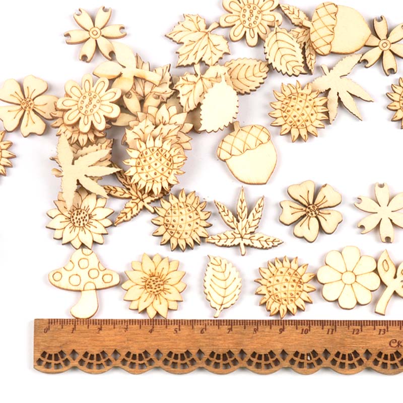 30ชิ้น25-30มิลลิเมตรไม้เครื่อง - Craft Embellishment บทวิจารณ์และราคา