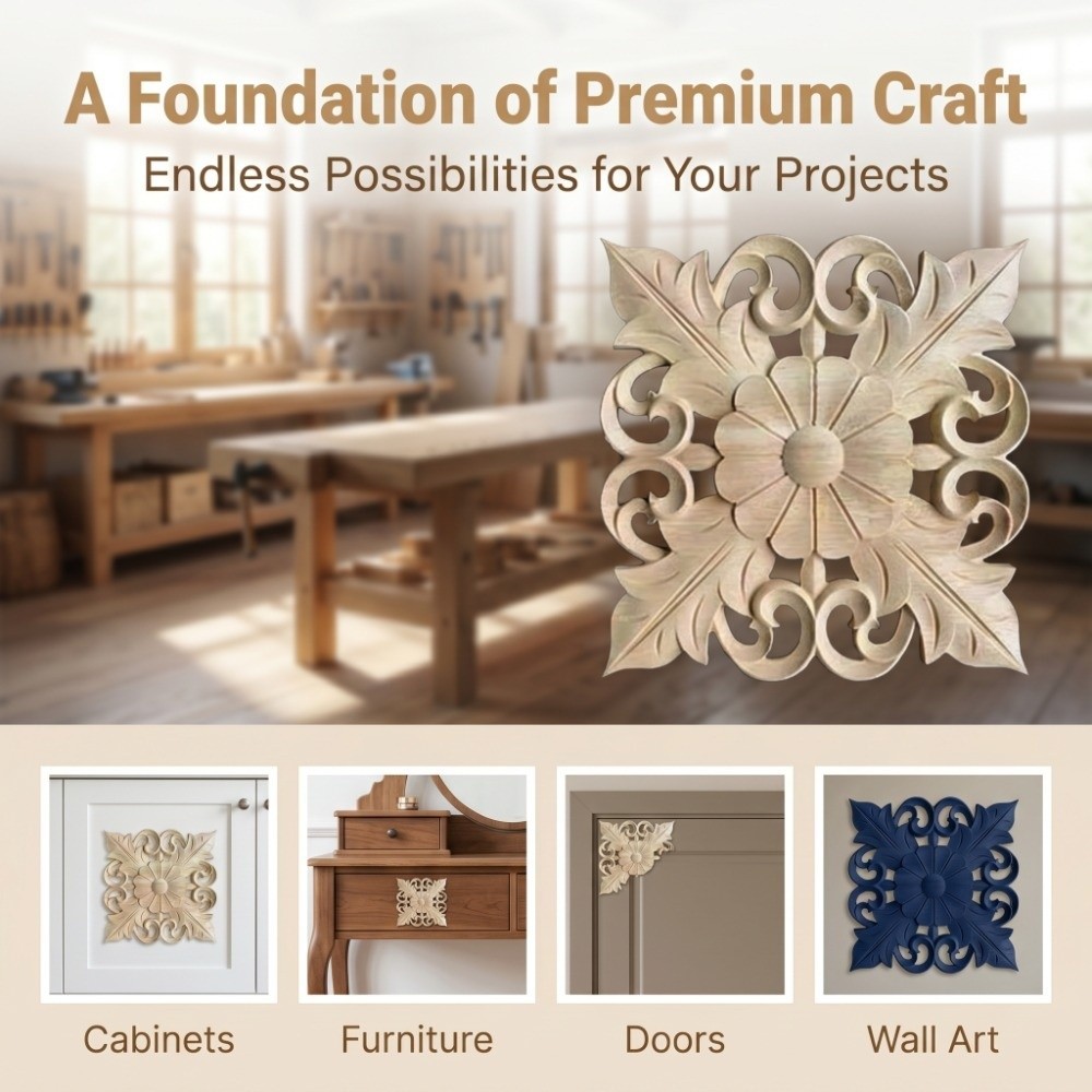ของตกแต่งบ้าน ไม้แกะสลักสีน้ำต - Craft Embellishment บทวิจารณ์และราคา
