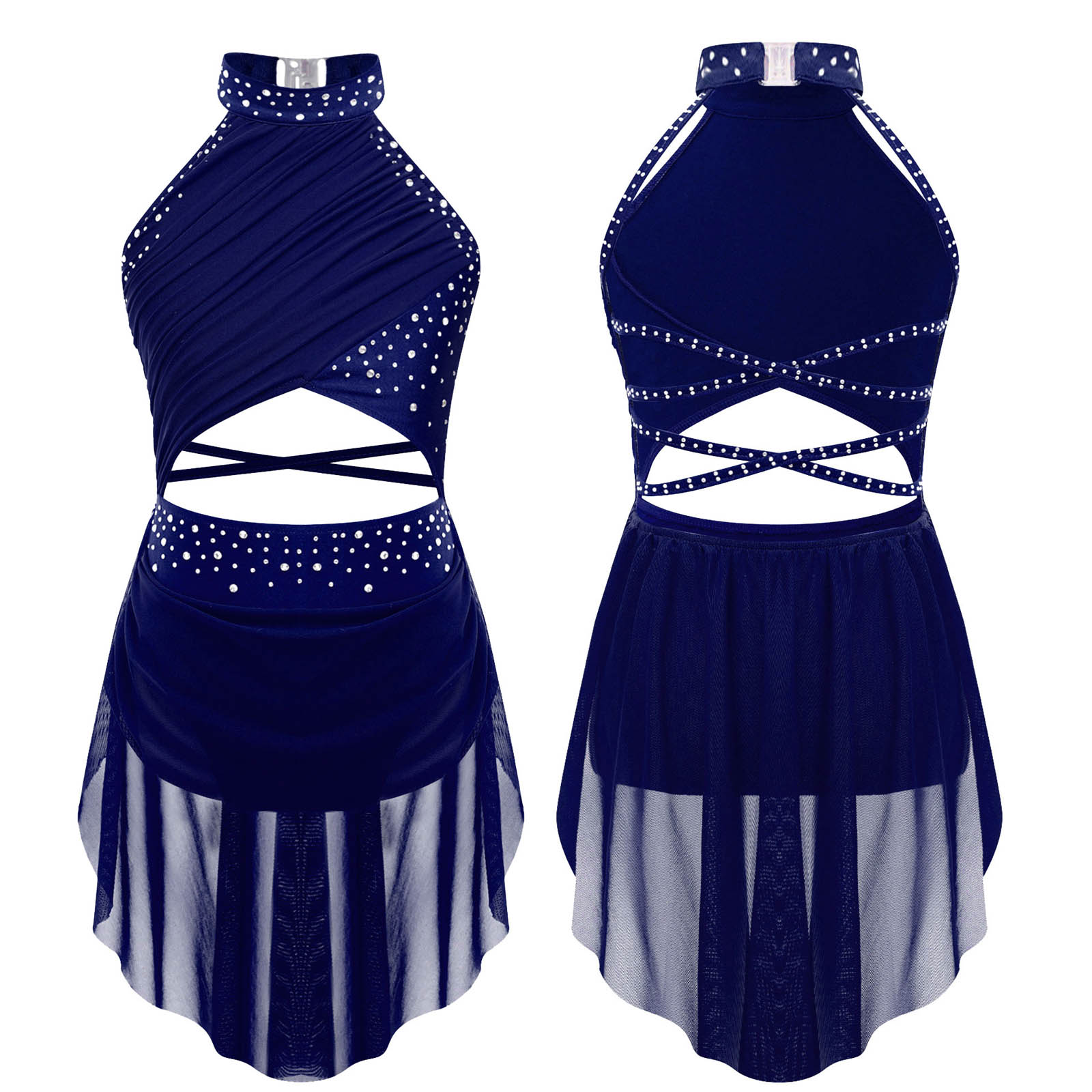 เด็กหญิงบัลเล่ต์ Leotard ชุดสํ - Rhinestone Banding Trim บทวิจารณ์และราคา
