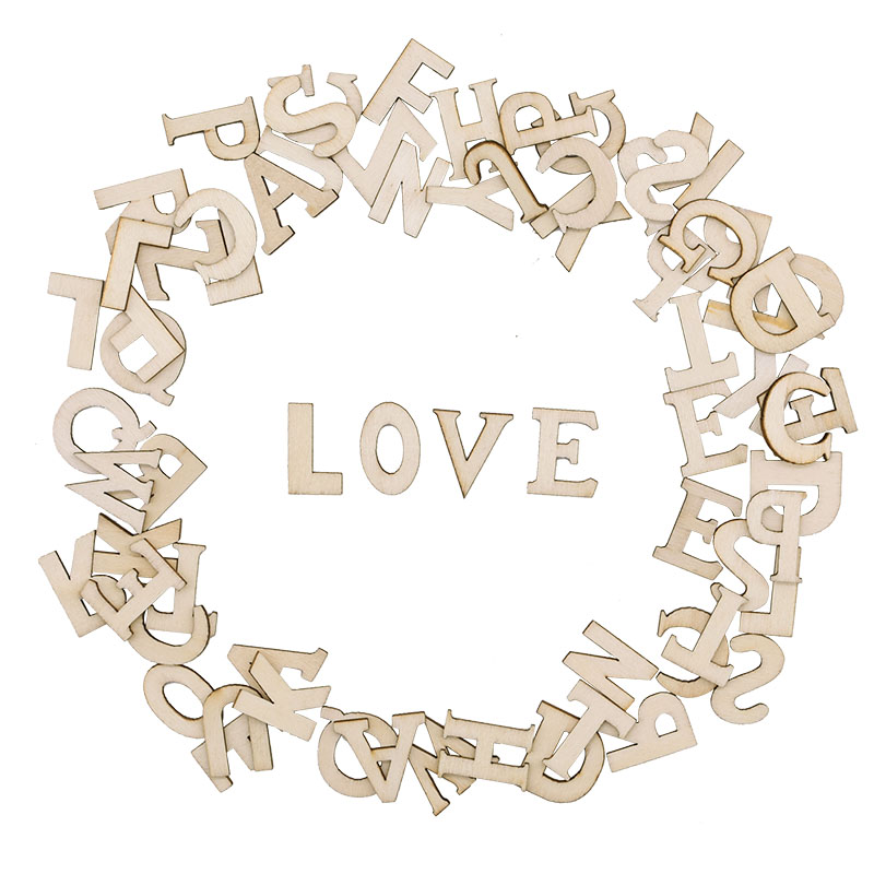 ตัวอักษรตัวเลขไม้มีตัวอักษร100 - Craft Embellishment บทวิจารณ์และราคา