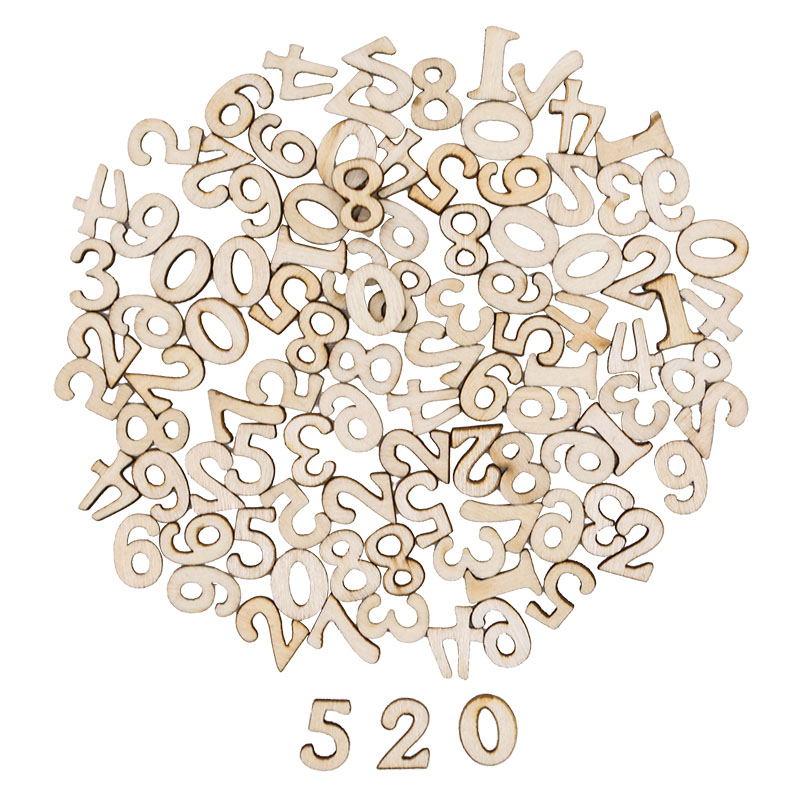 ตัวอักษรตัวเลขไม้มีตัวอักษร100 - Craft Embellishment บทวิจารณ์และราคา