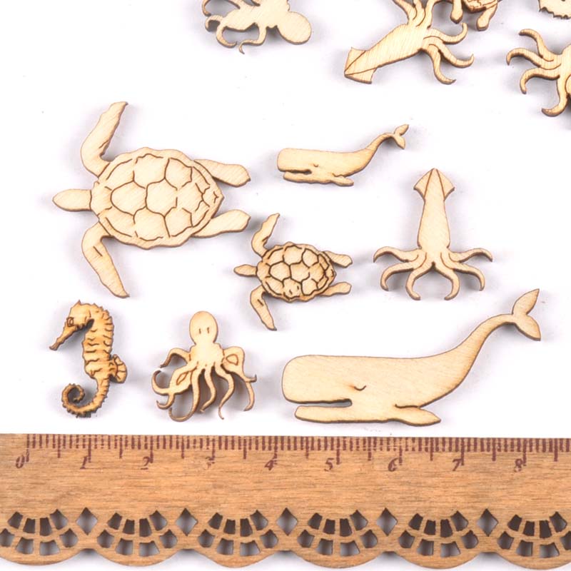 20Pcs 25-40Mmทะเลเต่า/ม้า/ปลาว - Craft Embellishment บทวิจารณ์และราคา