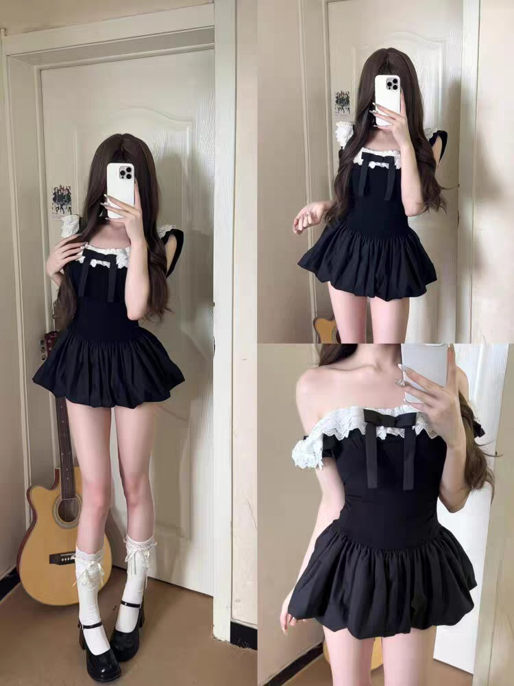 ชุดเซ็ต 2 ชิ้น สไตล์เกาหลี เซ็ - Elastic Lace Trim บทวิจารณ์และราคา