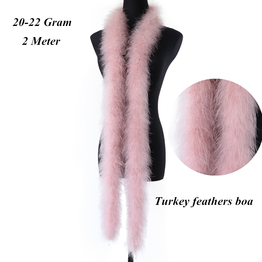 ขนนกมาราบูธรรมชาติจากตุรกี 2M  - Feather Trim Marabou บทวิจารณ์และราคา