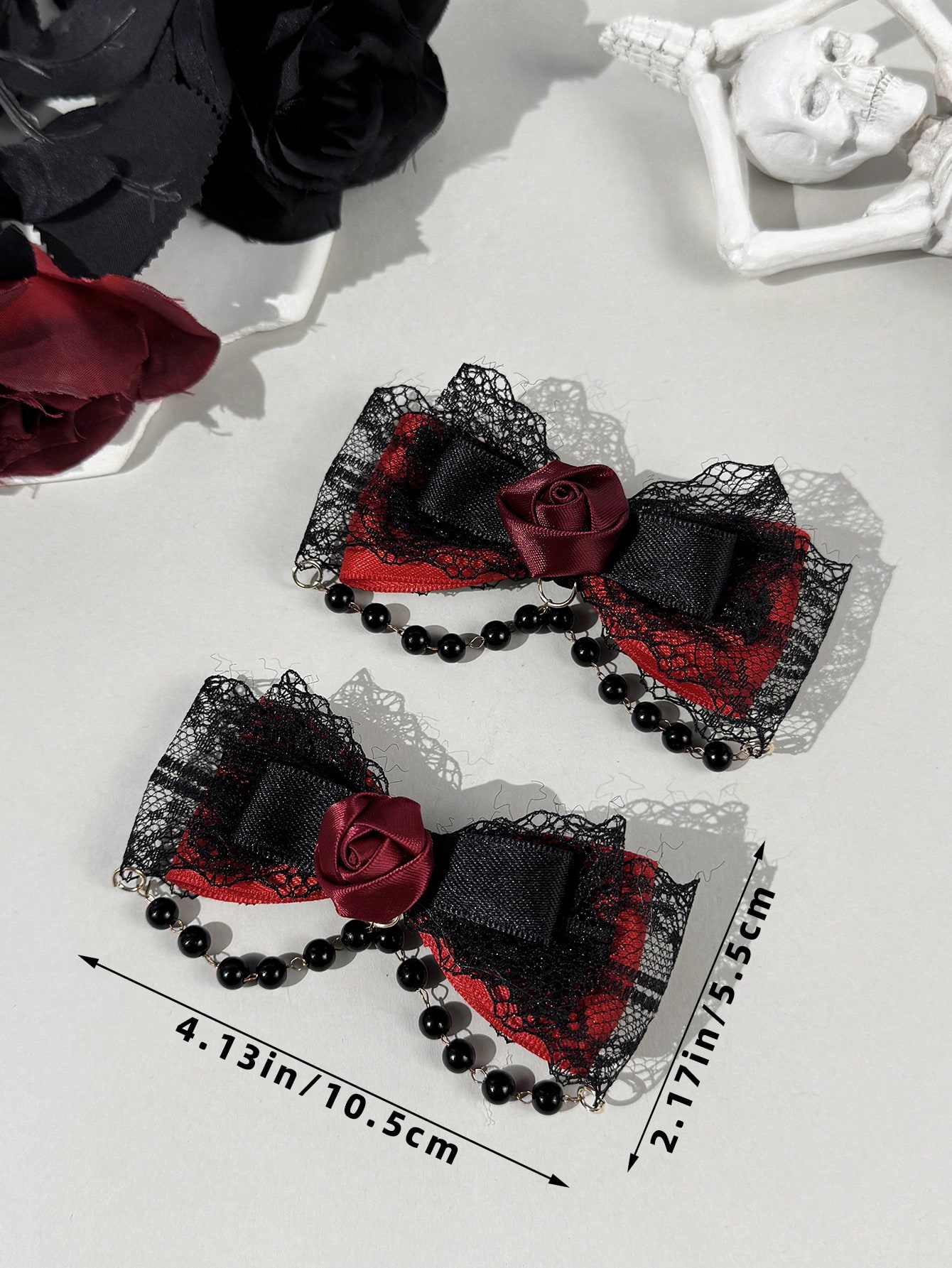 กิ๊บติดผมผู้หญิงแบบโบว์ประดับร - Lace Ribbon Trim บทวิจารณ์และราคา