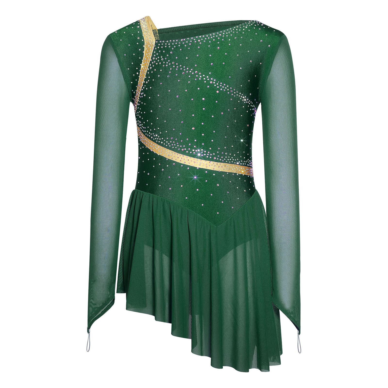 ชุดเต้นรำสำหรับเด็กผู้หญิง ฟิก - Rhinestone Banding Trim บทวิจารณ์และราคา