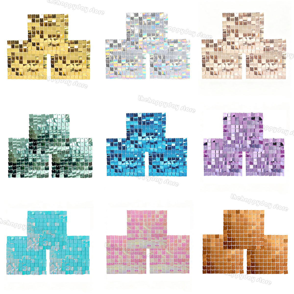 แผ่นฉากหลังวิบวับ 18-3 ชิ้น แผ - Sequin Fabric Panel บทวิจารณ์และราคา