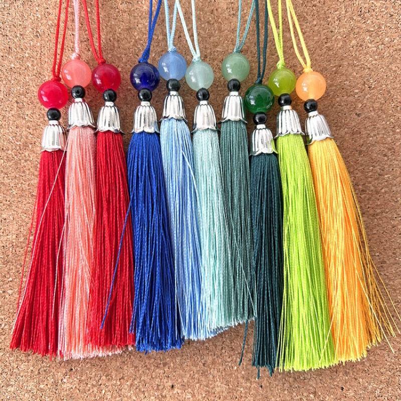 พู่ไหมพรมทำมือเนื้อนุ่ม 5/10/2 - Beaded Trim Fringe บทวิจารณ์และราคา