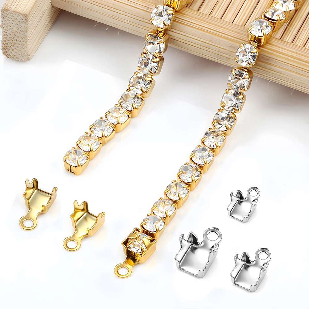 10/20Pcs สแตนเลสสตีล CRIMP Tri - Beaded Trim Fringe บทวิจารณ์และราคา