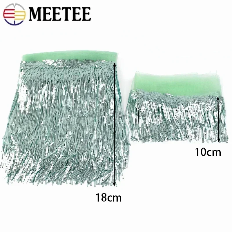 2/5/10หลาเลื่อมปักขอบพู่ประดับ - Beaded Trim Fringe บทวิจารณ์และราคา