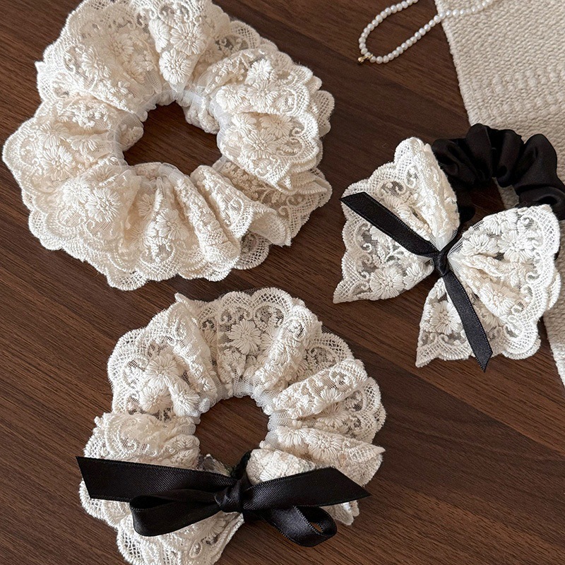 ฝรั่งเศสย้อนยุคสองชั้นโบว์ลูกไ - Lace Ribbon Trim บทวิจารณ์และราคา