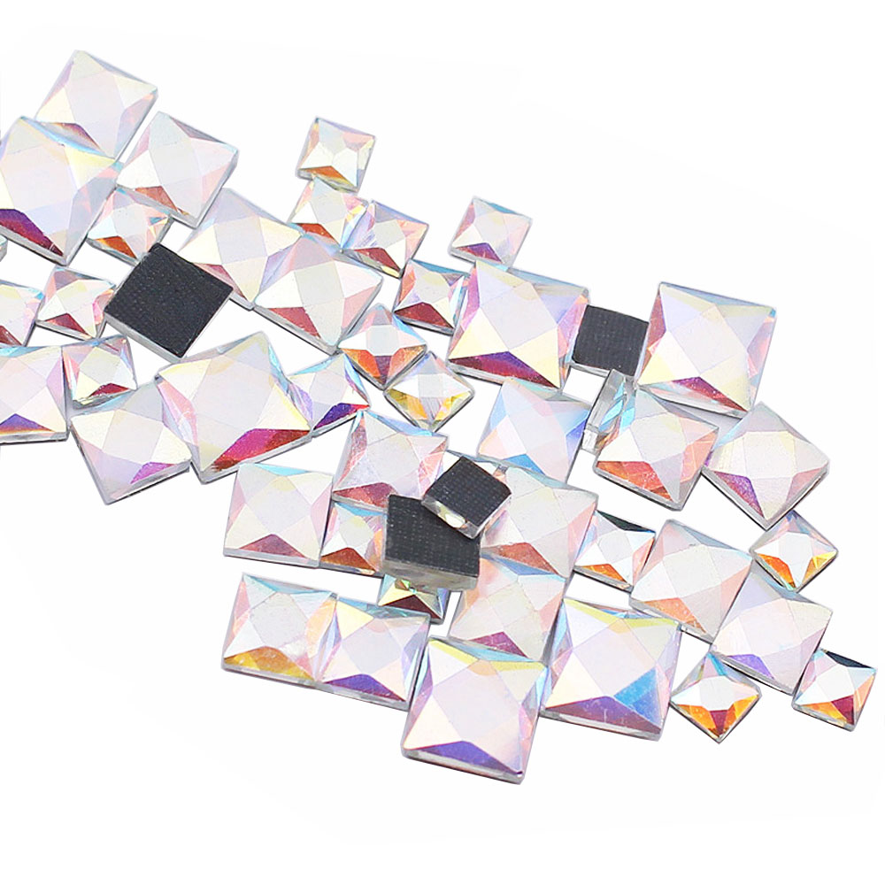 คริสตัลรูปทรงสี่เหลี่ยมขนาด 5  - Hotfix Rhinestone Sheet บทวิจารณ์และราคา