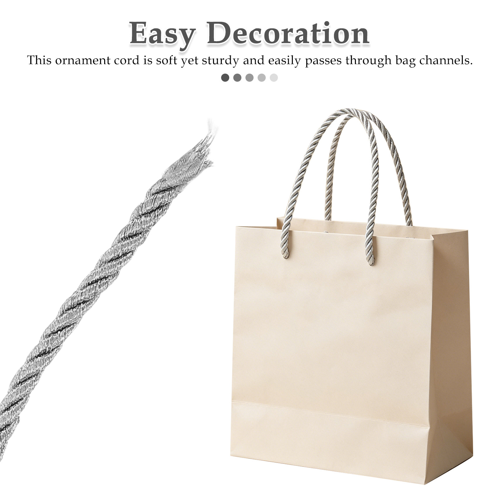 เชือกถักสำหรับงานฝีมือ ขนาด 6  - Cord Trim Twisted บทวิจารณ์และราคา