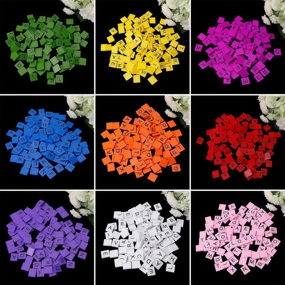 100 ชิ้น ลูกบาศก์ตัวอักษรไม้สำ - Craft Embellishment บทวิจารณ์และราคา