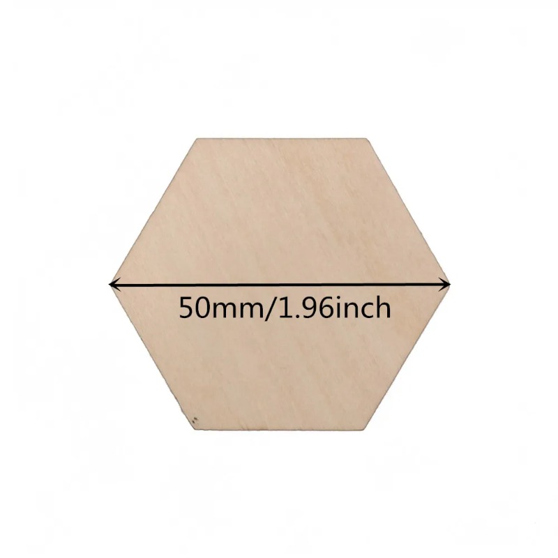 แผ่นไม้หกเหลี่ยมขนาด 10-120 มม - Craft Embellishment บทวิจารณ์และราคา