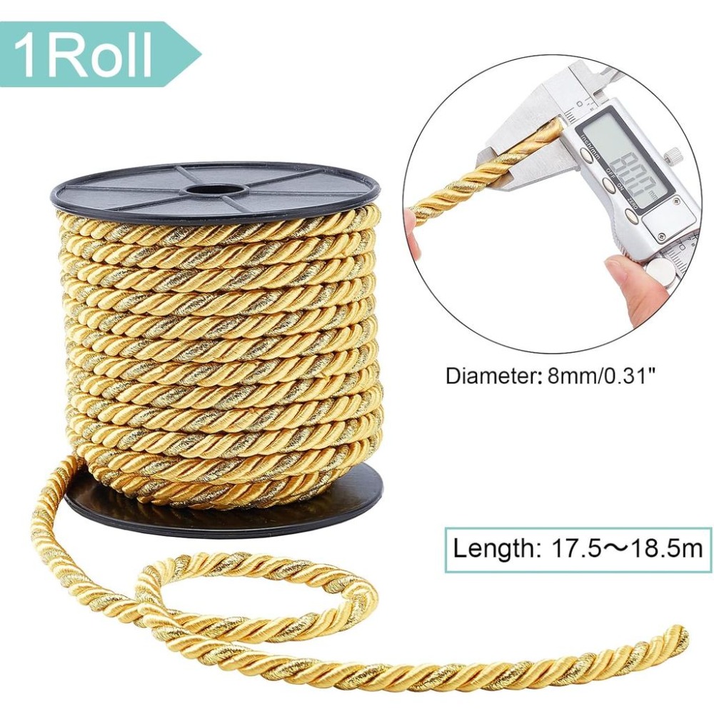 เชือกเกลียวขนาด 8 มม. ยาว 20 ห - Cord Trim Twisted บทวิจารณ์และราคา