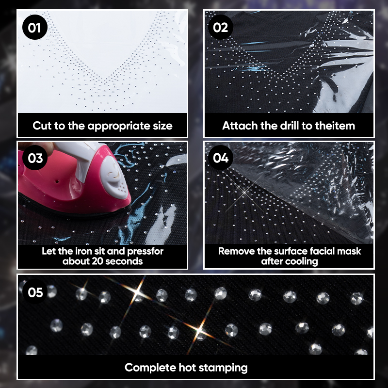 สติกเกอร์ติดเสื้อผ้ารูปตัววีแบ - Hotfix Rhinestone Sheet บทวิจารณ์และราคา