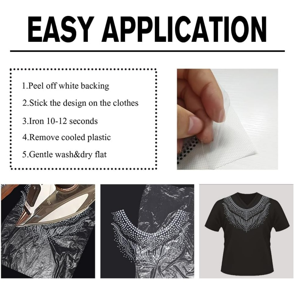ลายเสื้อผ้ากีฬาแบบรีดติดด้วยเพ - Hotfix Rhinestone Sheet บทวิจารณ์และราคา