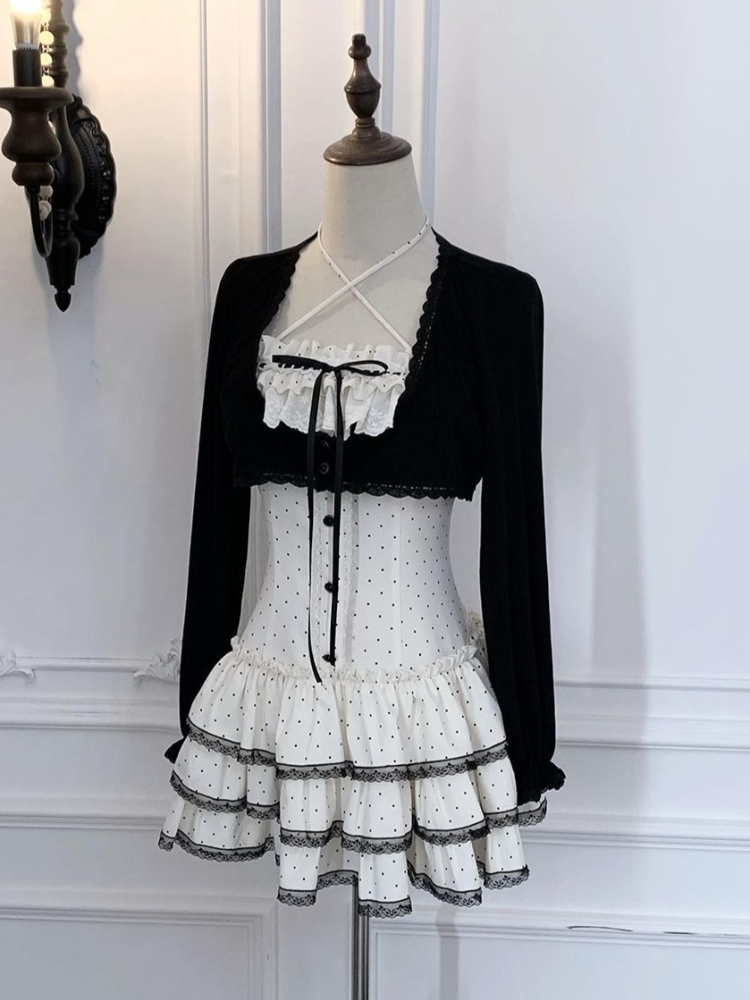 ชุดเดรสสายเดี่ยวคอเหลี่ยมสไตล์ - Elastic Lace Trim บทวิจารณ์และราคา