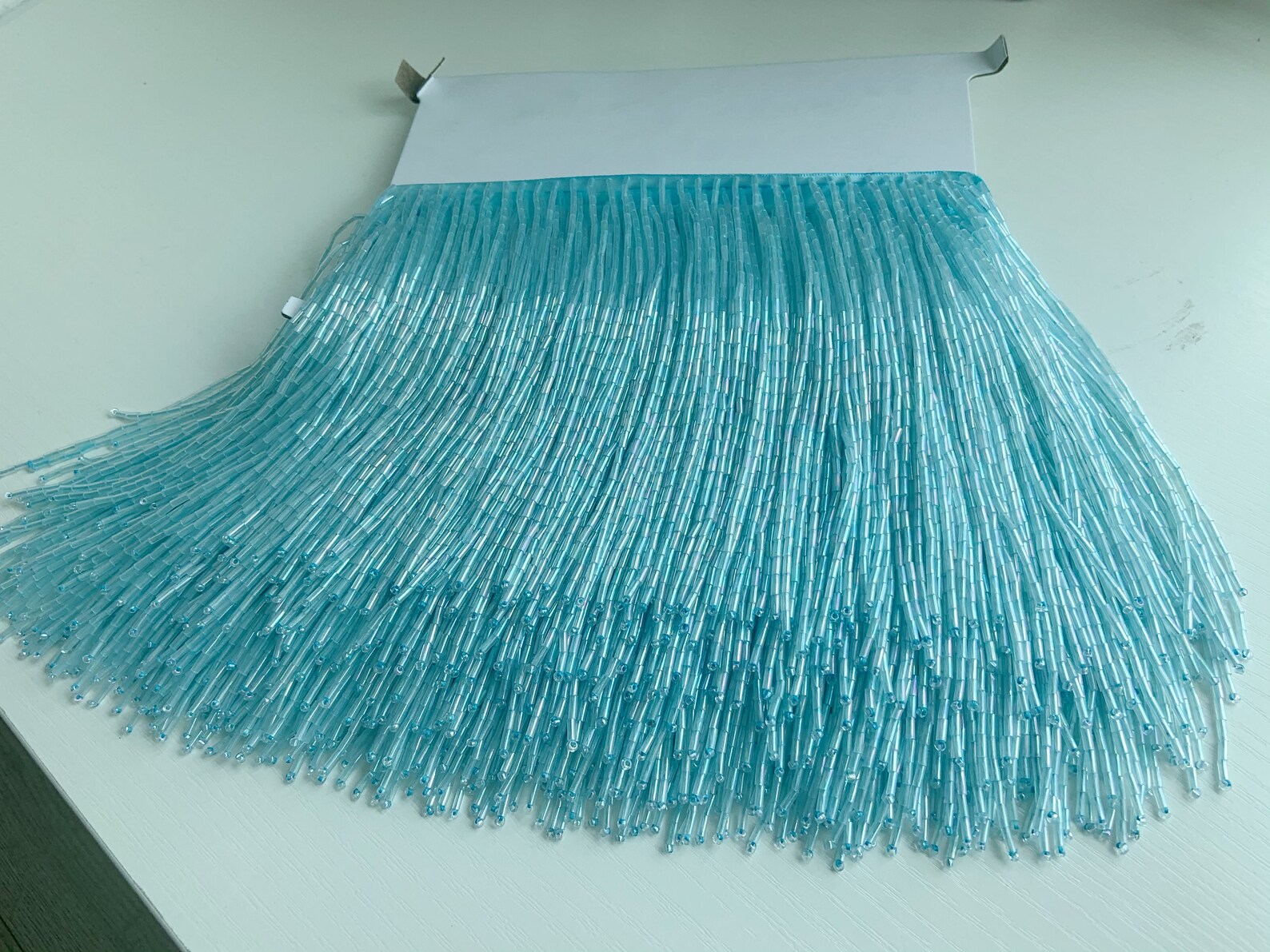 ลูกปัดขอบสีฟ้าอ่อน1หลาสำหรับแต - Beaded Trim Fringe บทวิจารณ์และราคา