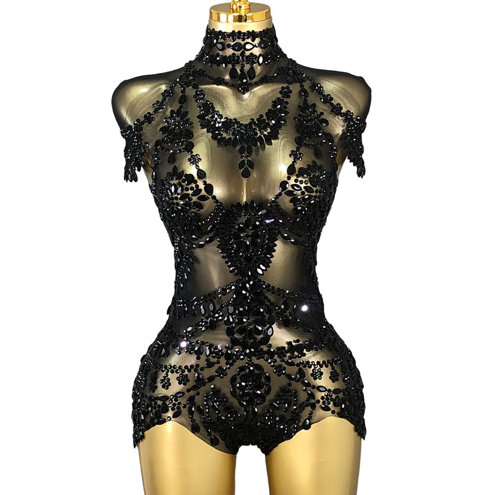 ชุดบอดี้สูทประดับเพชรระยิบระยั - Rhinestone Banding Trim บทวิจารณ์และราคา